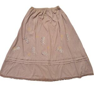 Blue Fish 2 Cotton Blend Purple Maxi‎ Skirt Hand Painted Design